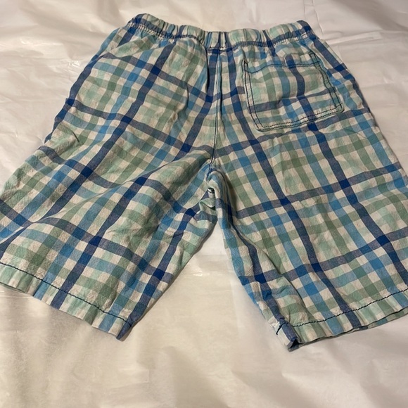 boys size 8 blue and green plaid shorts - Picture 2 of 2